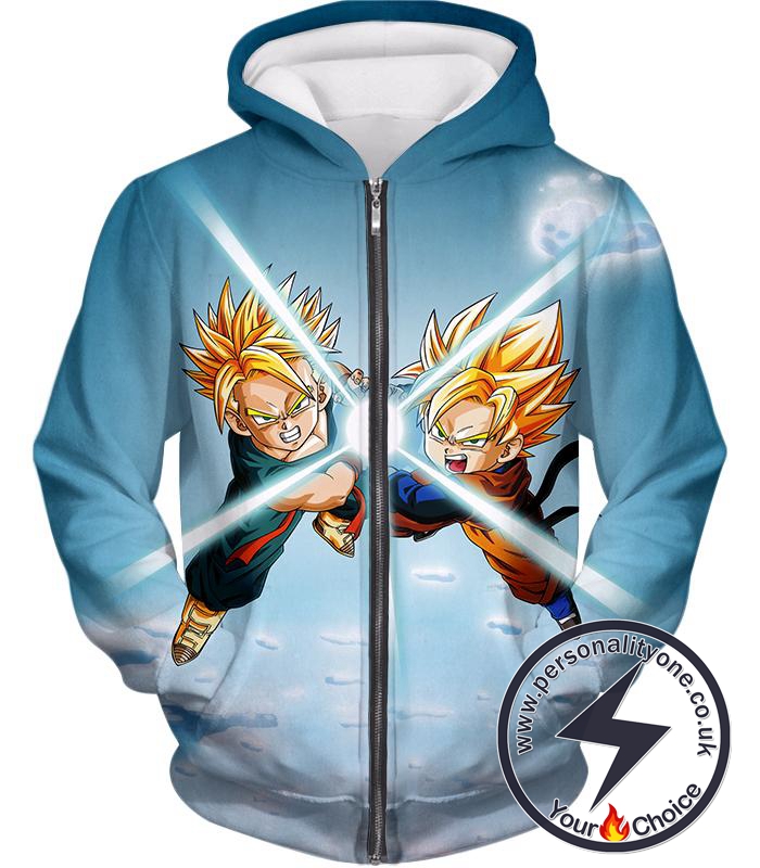 Dragon Ball Super Cool Saiyans Gotan x Trunks Blast Action Zip Up Hoodie